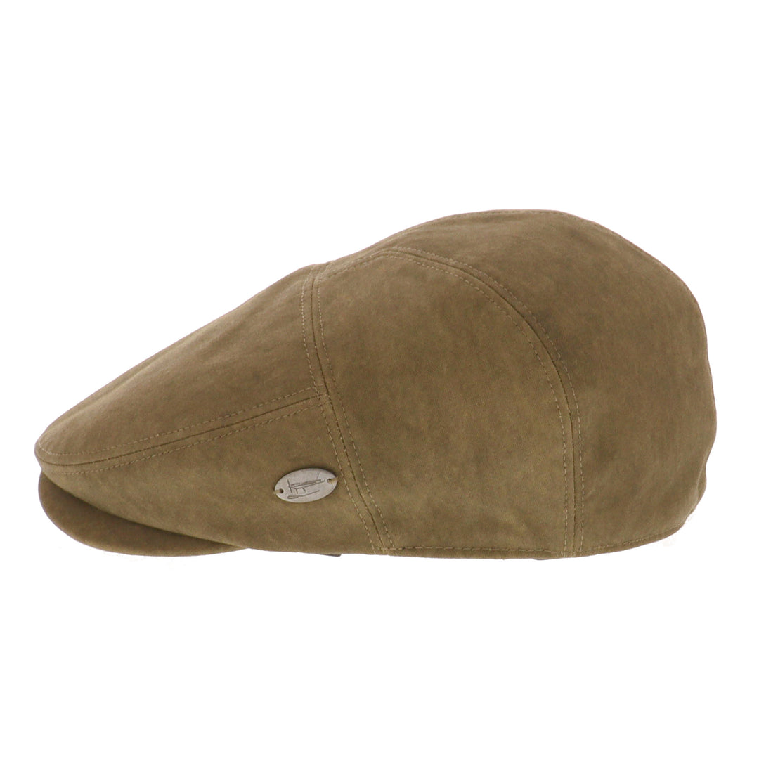 Whiteley Cotton Tourer Flat Cap in Sand