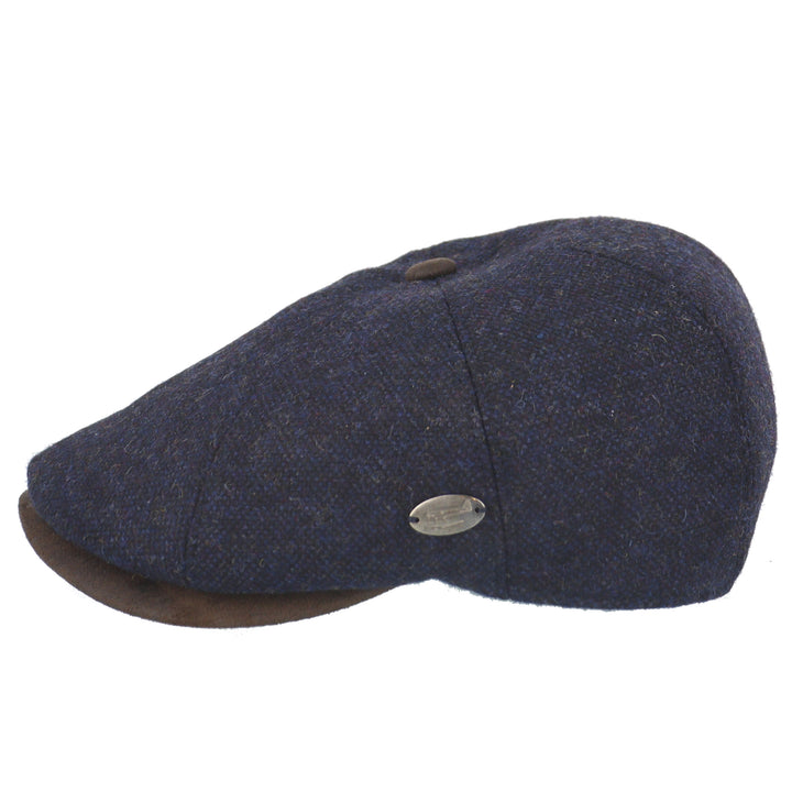 Whiteley Woven Wool Bakerboy Cap In Navy (M106)