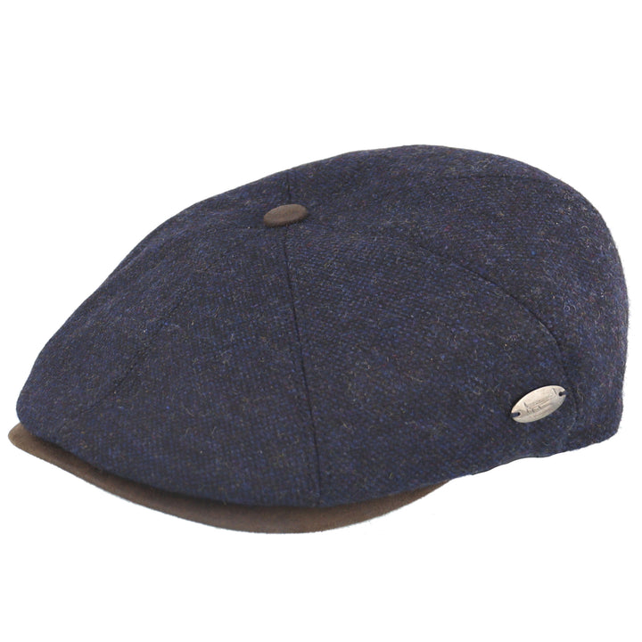 Whiteley Woven Wool Bakerboy Cap In Navy (M106)