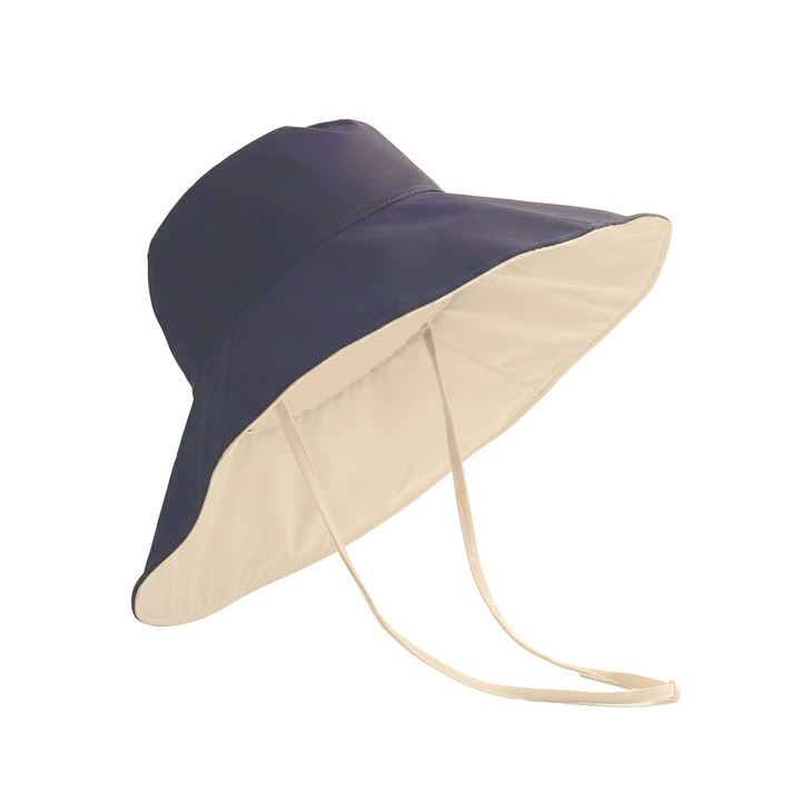 Women's Wide Brim & Reversible Sun Hat UVF50+ Navy/Beige