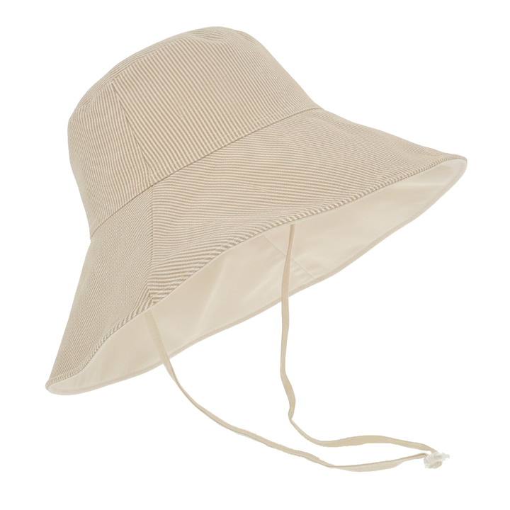 Women's Wide Brim & Reversible Sun Hat UVF50+ Beige/Stripe