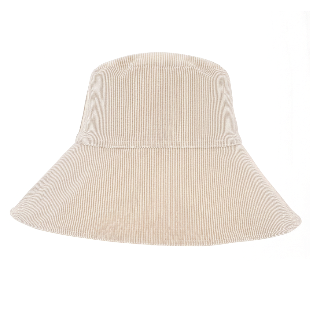 Women's Wide Brim & Reversible Sun Hat UVF50+ Beige/Stripe