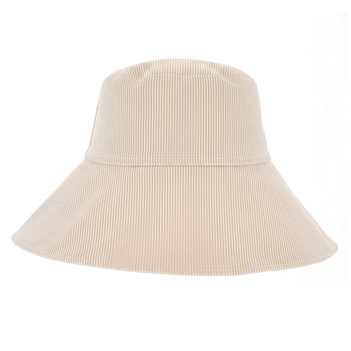 Women's Wide Brim & Reversible Sun Hat UVF50+ Beige/Stripe