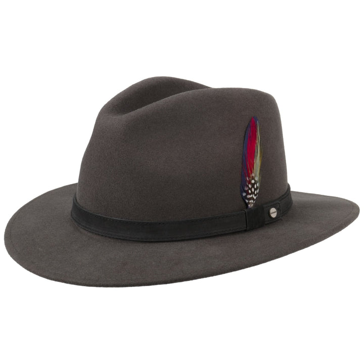Stetson Yutan Wool Traveller Hat Asphalt Grey