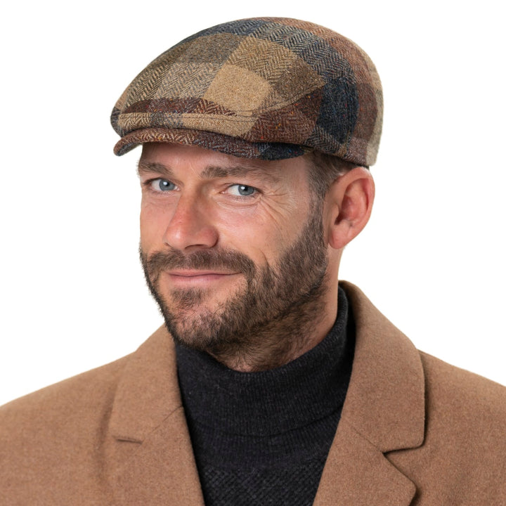 Lierys Zachery Vigrin Wool Check Flat Cap