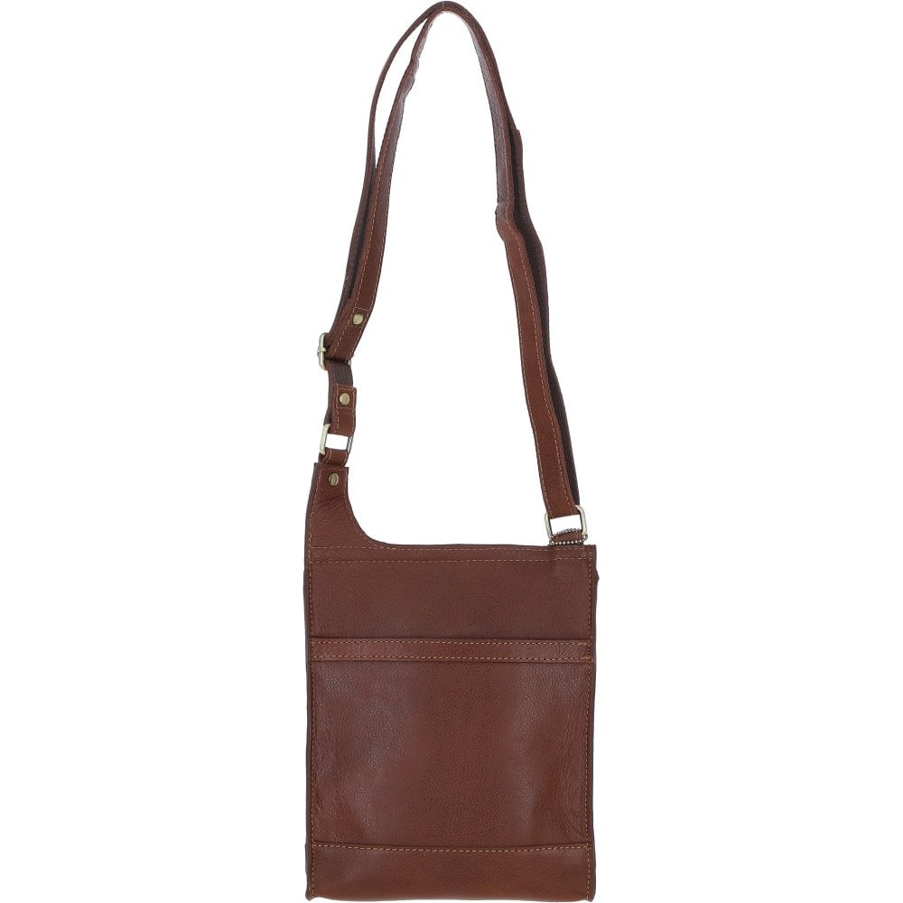 Leather & Harris Tweed Crossbody Handbag (Tan/Rust)