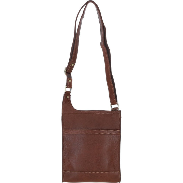 Leather & Harris Tweed Crossbody Handbag (Tan/Rust)