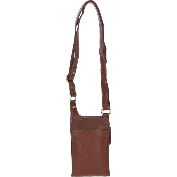 Leather & Harris Tweed Small Crossbody Handbag (Rust)