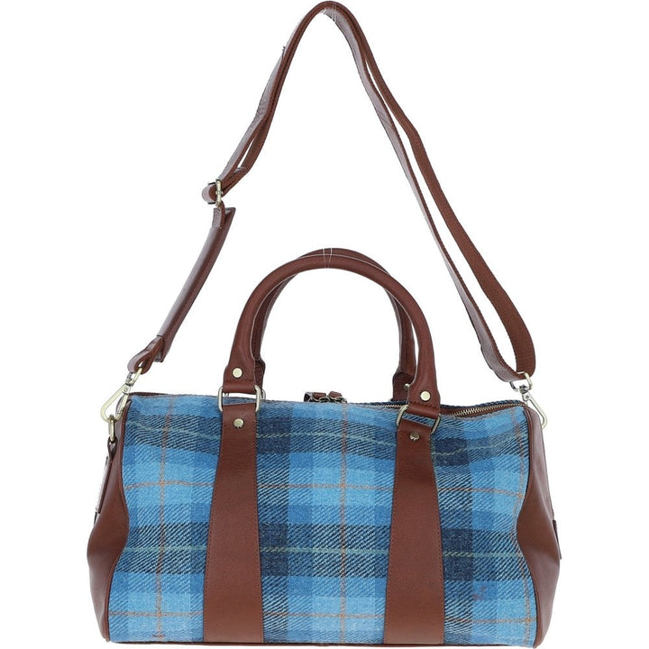 Leather & Harris Tweed Large Holdall (Blue)