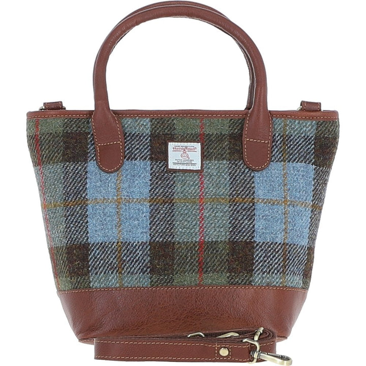 Leather & Harris Tweed Tote Handbag (MacLeod Tartan)