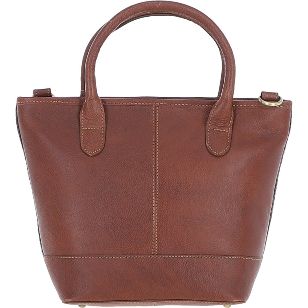 Leather & Harris Tweed Tote Handbag (MacLeod Tartan)