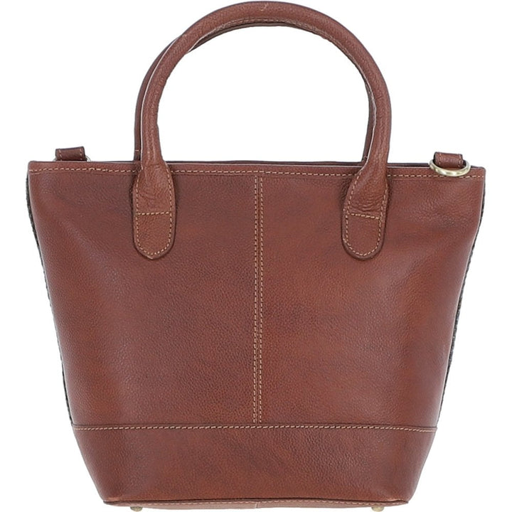 Leather & Harris Tweed Tote Handbag (MacLeod Tartan)