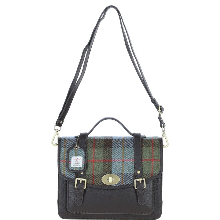 Leather & Harris Tweed Large Satchel (MacLeod Tartan)