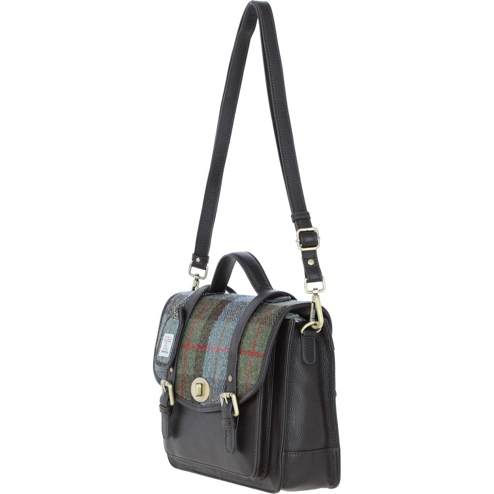 Leather & Harris Tweed Large Satchel (MacLeod Tartan)