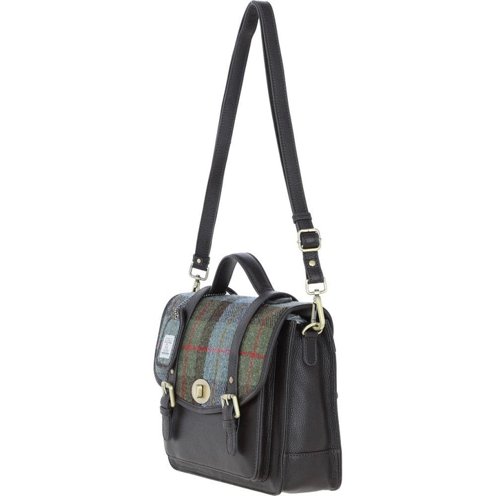 Leather & Harris Tweed Large Satchel (MacLeod Tartan)