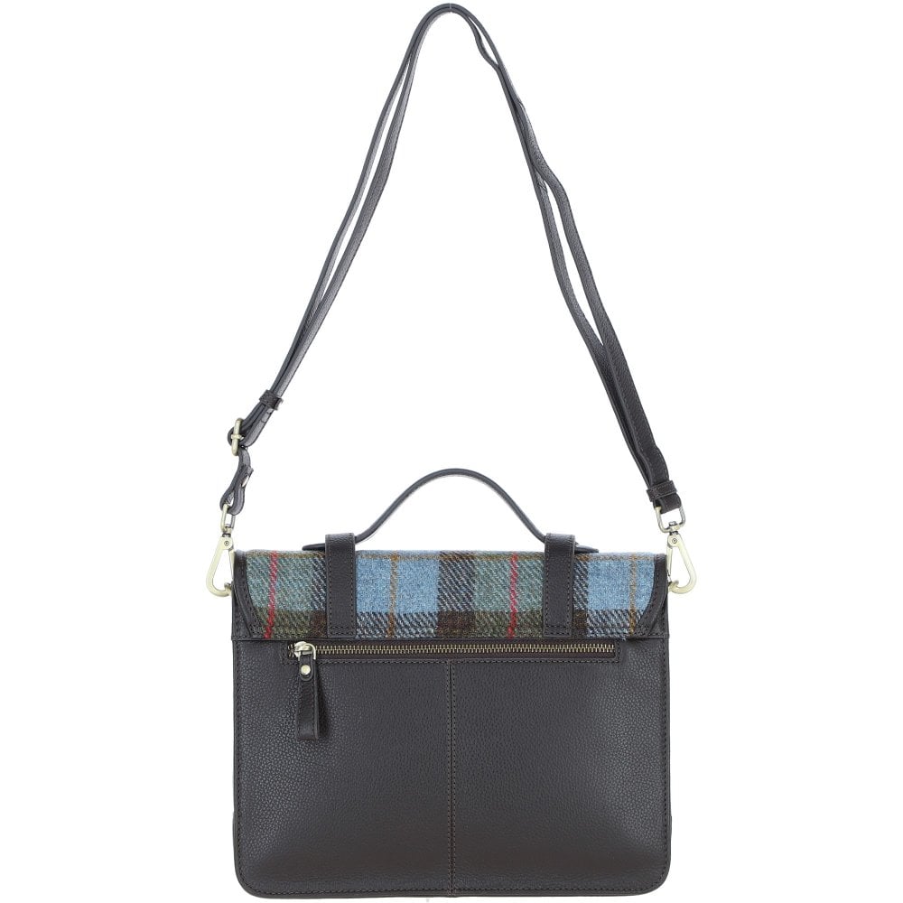 Leather & Harris Tweed Large Satchel (MacLeod Tartan)
