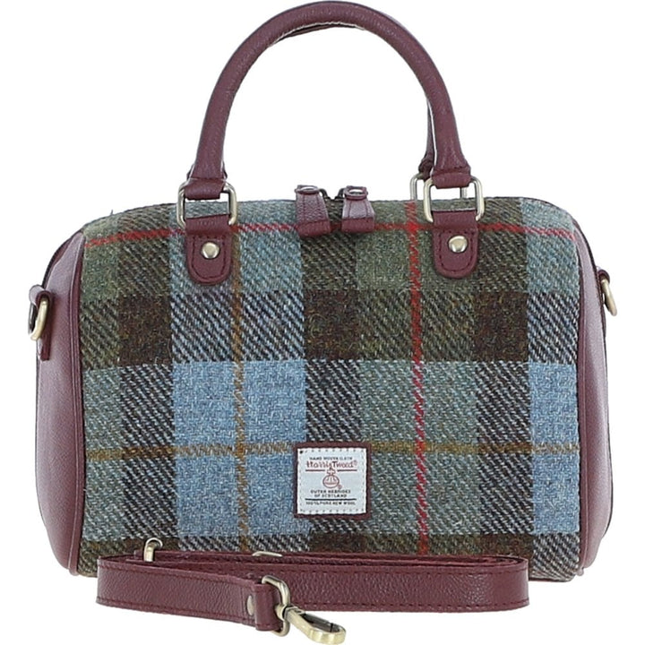 Leather & Harris Tweed Medium Barrel Bag (MacLeod Tartan)