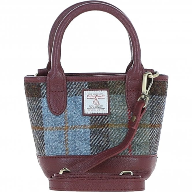 Leather & Harris Tweed Small Tote Handbag (MacLeod Tartan)
