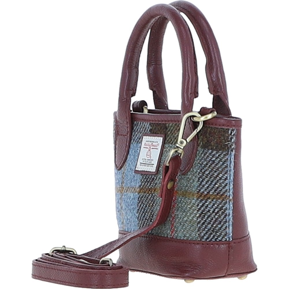 Leather & Harris Tweed Small Tote Handbag (MacLeod Tartan)