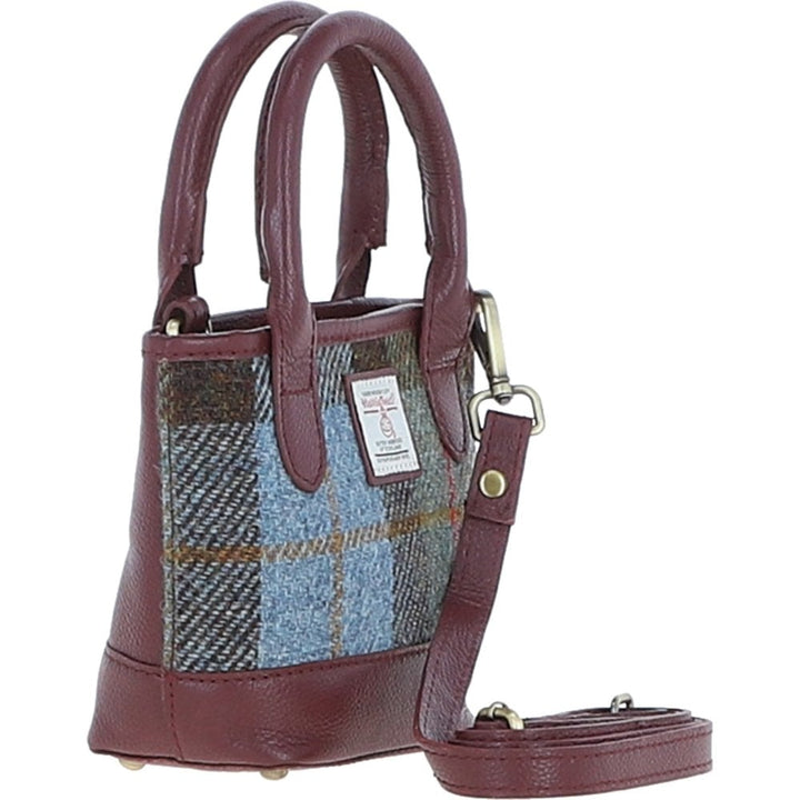 Leather & Harris Tweed Small Tote Handbag (MacLeod Tartan)