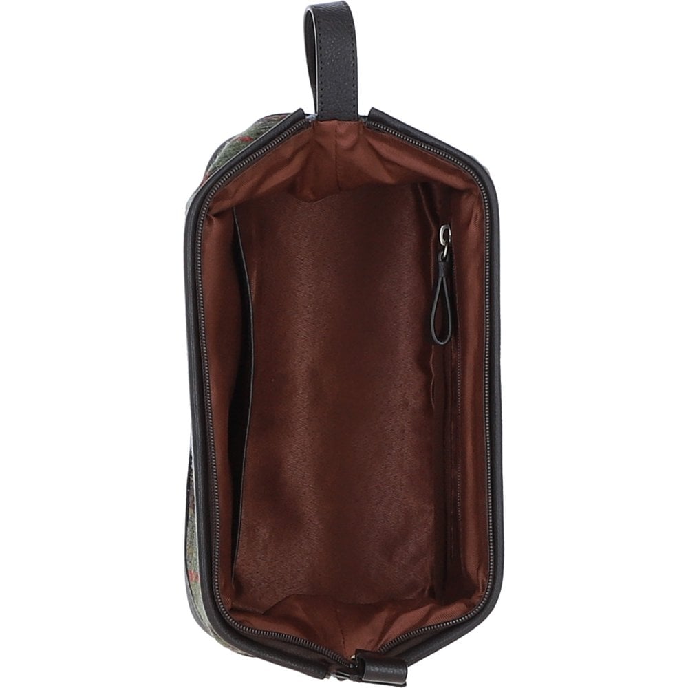 Leather & Harris Tweed Washbag (MacLeod Tartan)