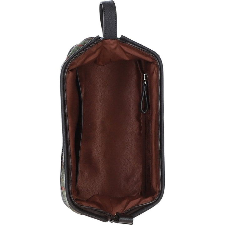 Leather & Harris Tweed Washbag (MacLeod Tartan)