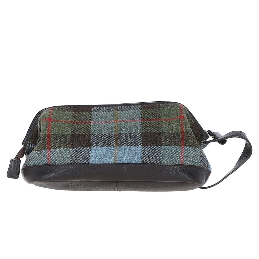 Leather & Harris Tweed Washbag (MacLeod Tartan)
