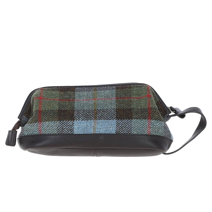 Leather & Harris Tweed Washbag (MacLeod Tartan)
