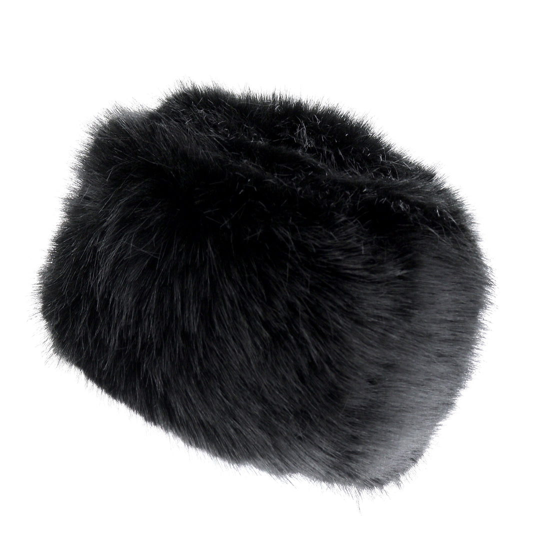 Faux Fur Cossack Winter Hat Black