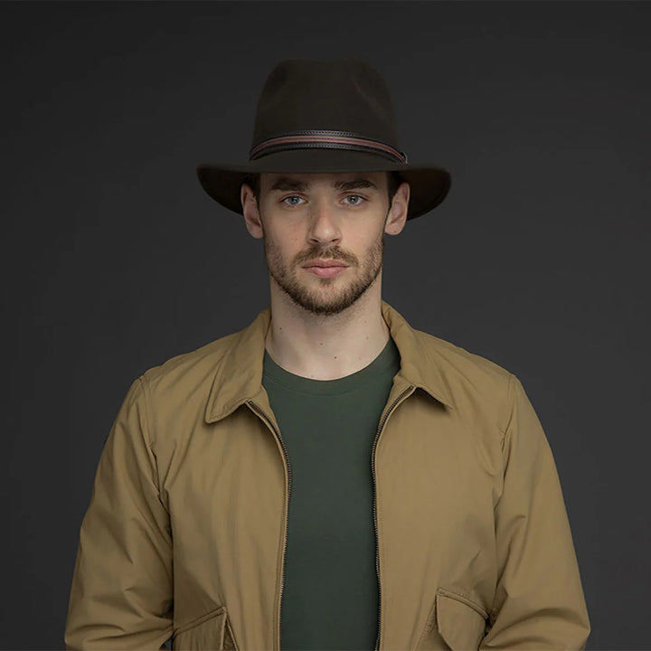 Brandt Wool Fedora Hat in Black