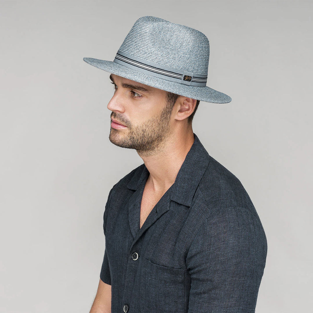 Bailey Braided Hester Summer Fedora in Light Blue