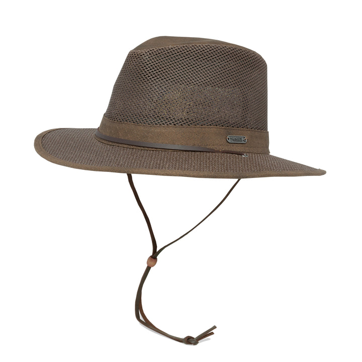Easy Breezer Fedora Hat With Chin Strap From Sunday Afternoons (Tobacco)