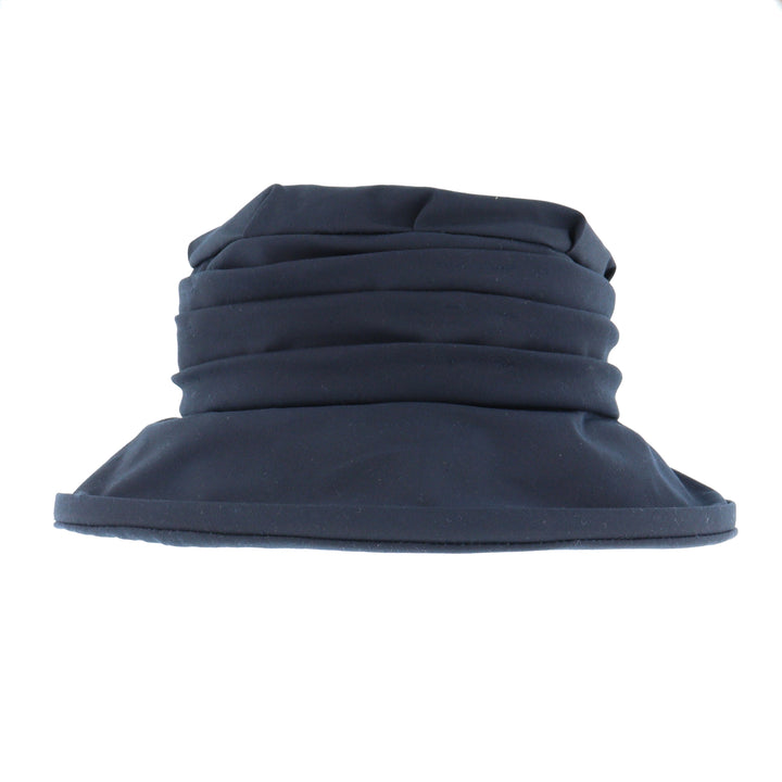 Whiteley Annabel Ladies Wax Cloche Hat In Navy