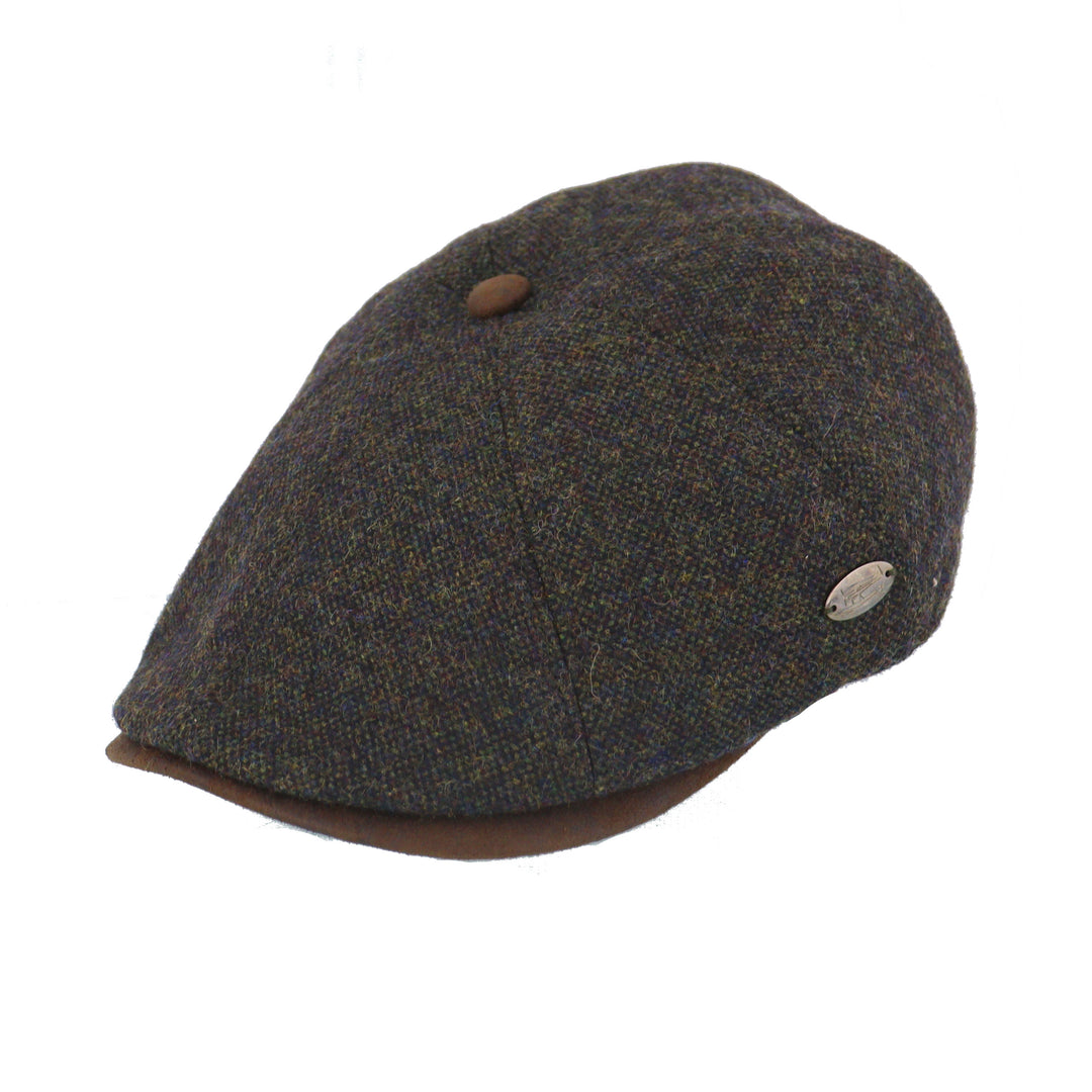 Whiteley Woven Wool Bakerboy Cap In Olive (M106)