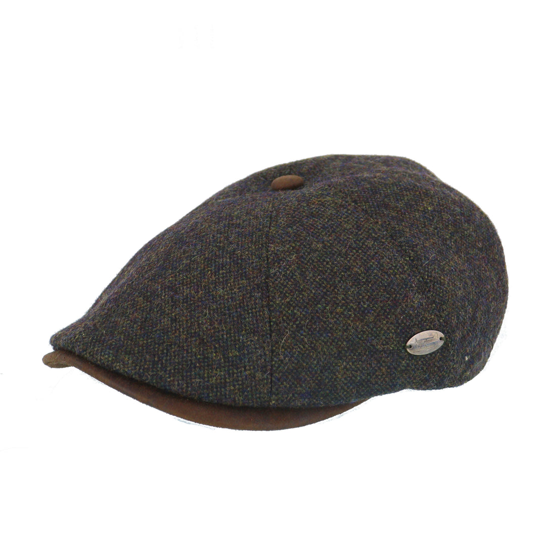 Whiteley Woven Wool Bakerboy Cap In Olive (M106)