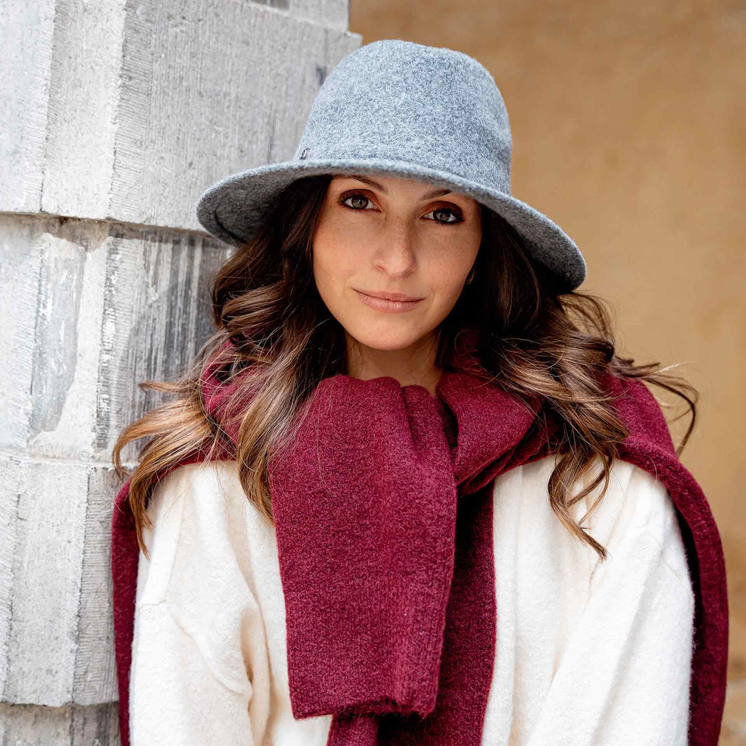 Loevenich Women's Wool Fedora in Grey