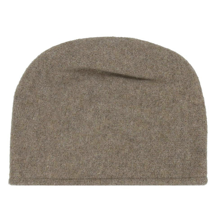 Loevenich Women's Wool Beanie With Gathered Back in Taupe