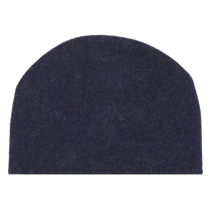 Loevenich Women's Wool Beanie With Gathered Back in Dark Denim