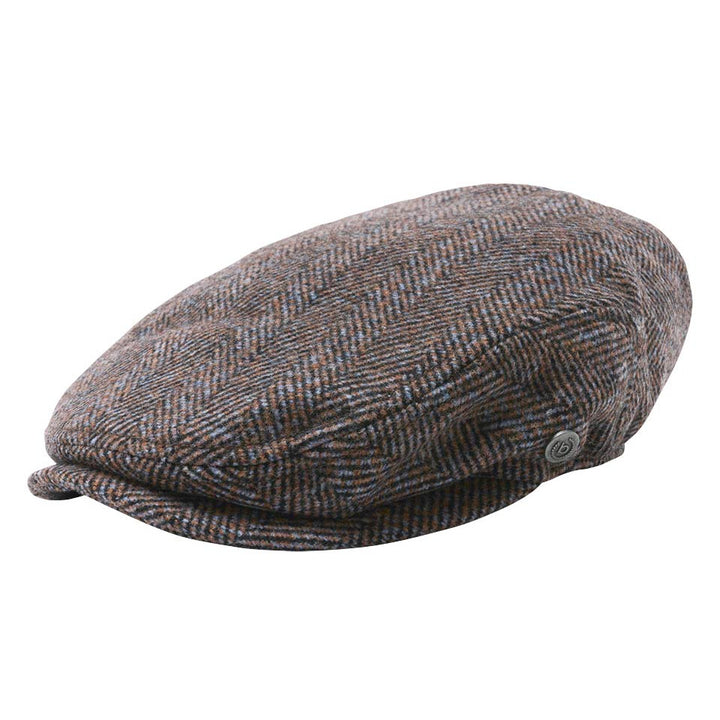 Bugatti Flat Cap Multi & Black Herringbone