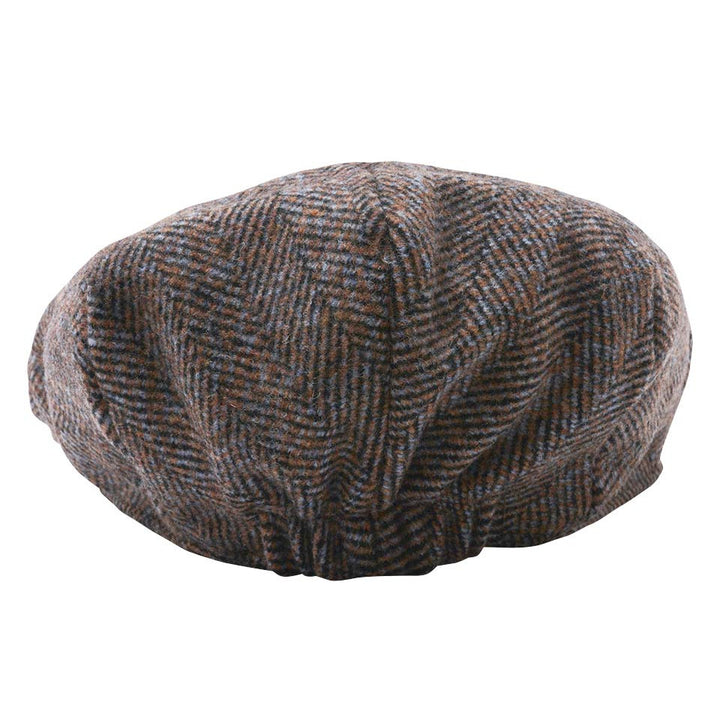 Bugatti Flat Cap Multi & Black Herringbone