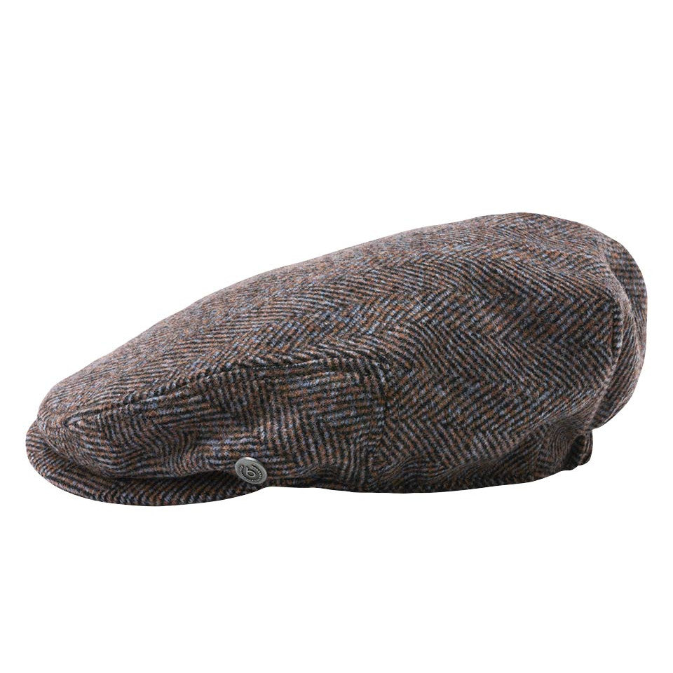 Bugatti Flat Cap Multi & Black Herringbone