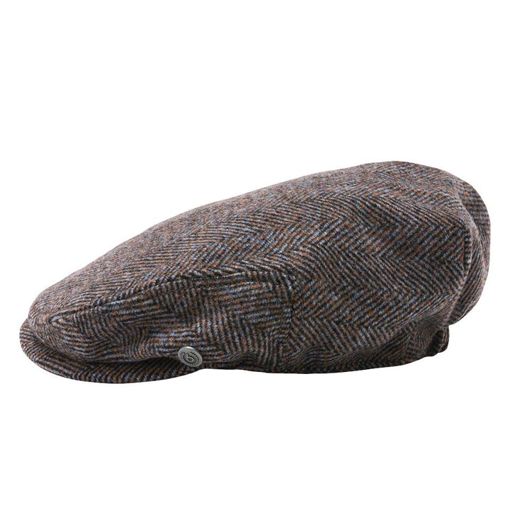 Bugatti Flat Cap Multi & Black Herringbone