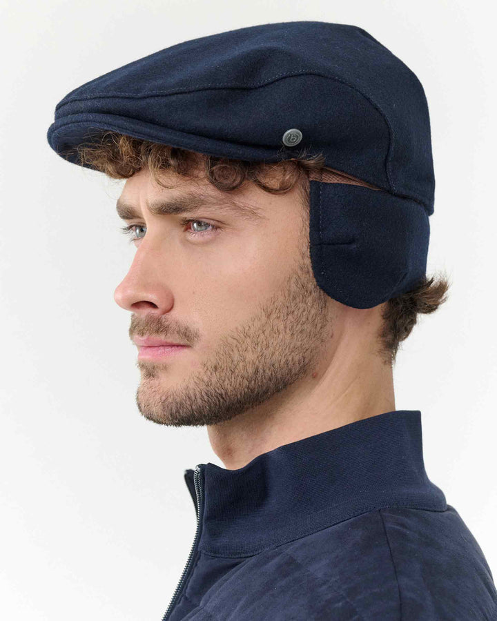 Bugatti Wool Earflap Cap Navy