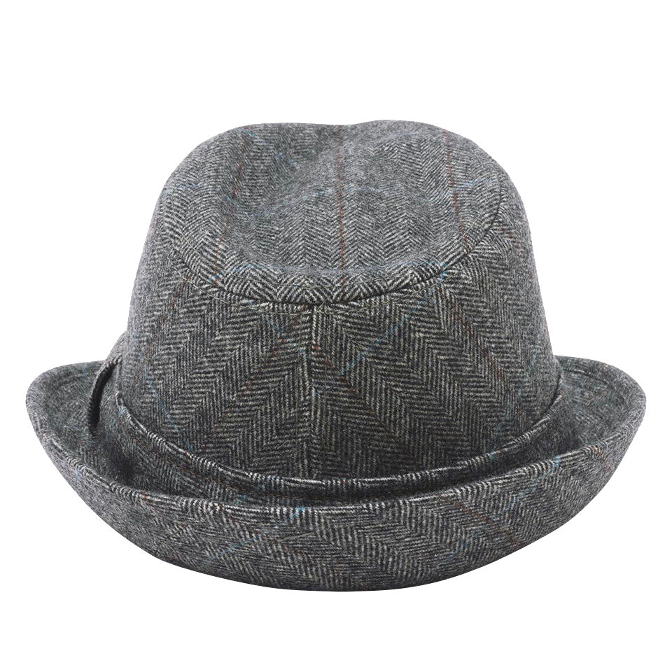 Bugatti Wool Herringbone Trilby Grey