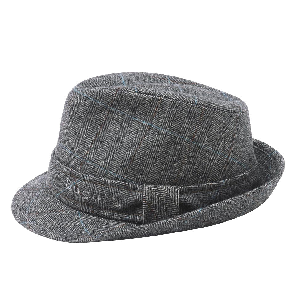 Bugatti Wool Herringbone Trilby Grey