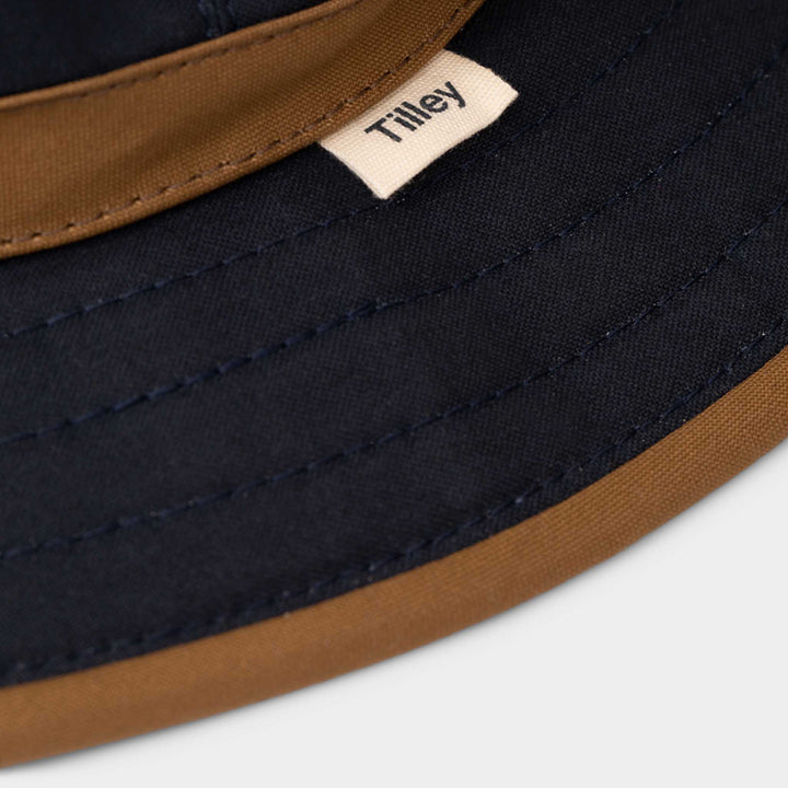 Tilley TWC7 Outback Waxed Cotton Hat (Navy/Tan)