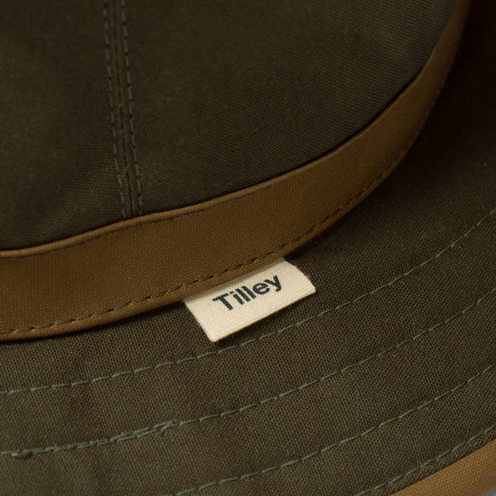 Tilley TWC7 Outback Waxed Cotton Hat (Green/Tan)