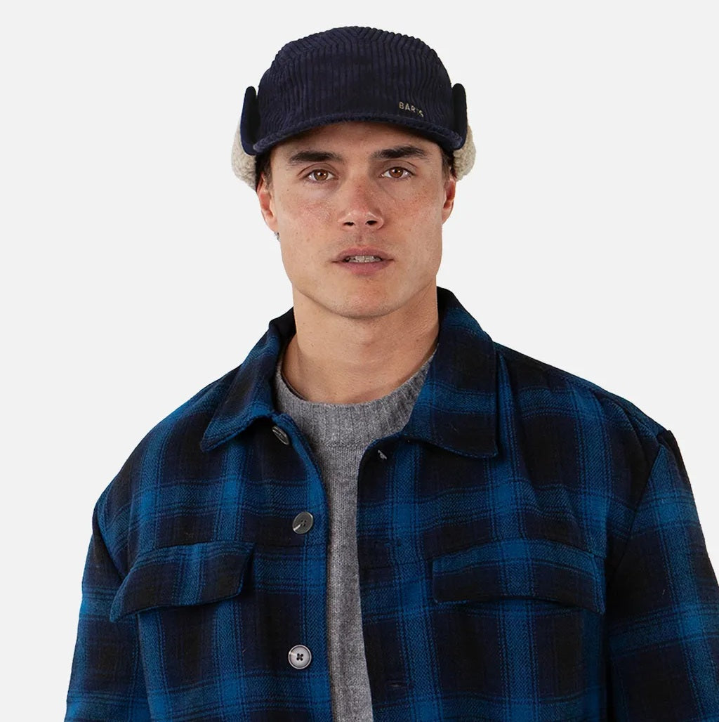 Barts Rayner Cord Earflap Cap - Black