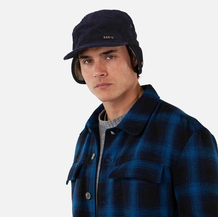 Barts Rayner Cord Earflap Cap - Black