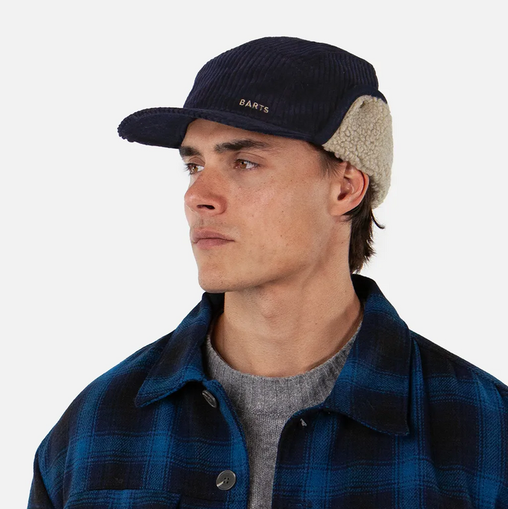 Barts Rayner Cord Earflap Cap - Black